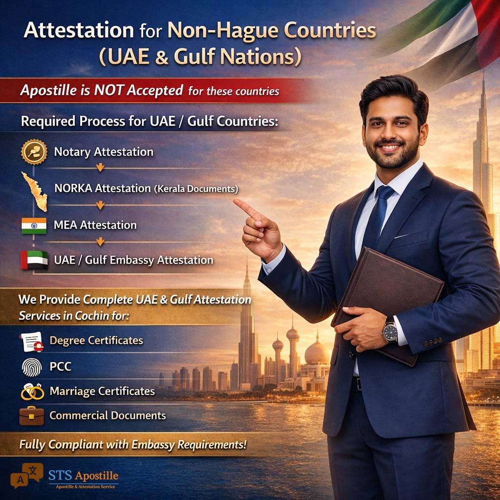 Attestation for Non-Hague Countries (UAE & Gulf Nations)
