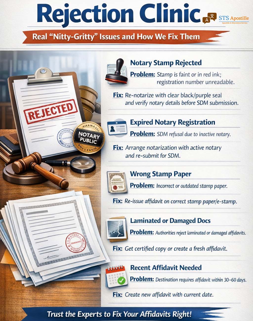 Rejection Clinic — real “nitty-gritty” issues and how we fix them