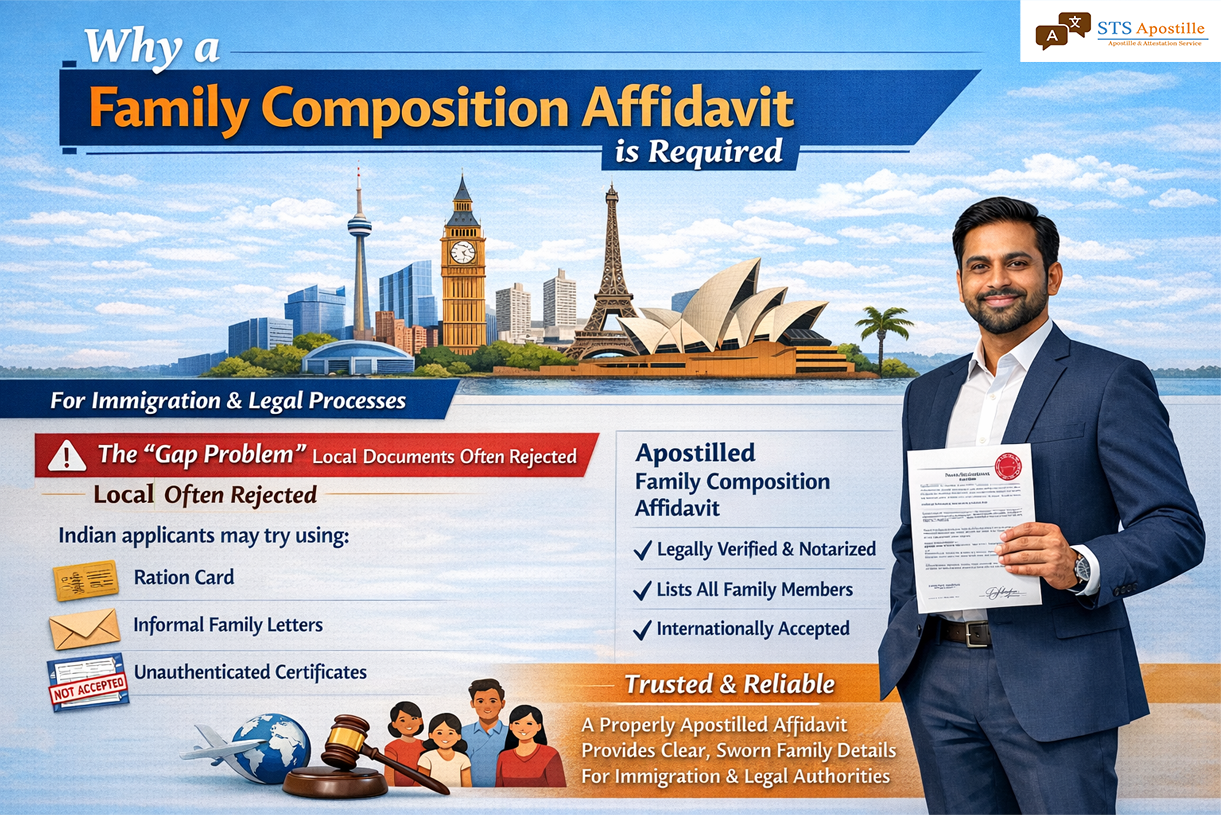 This is why a Family Composition Affidavit is requested during: